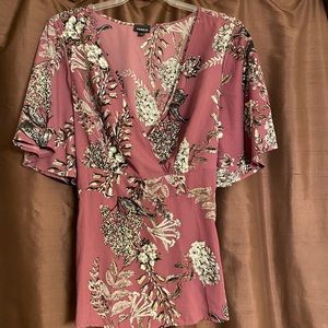 Torrid Pls Sz 1 Dark Mauve Floral Top